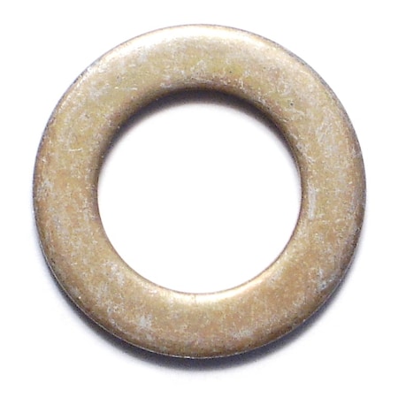 Midwest Fastener Flat Washer, For Screw Size 7/16" , Steel Zinc Yellow Finish, 12 PK 34187